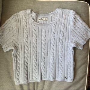 Hollister Light blue Cable Knit Sweater